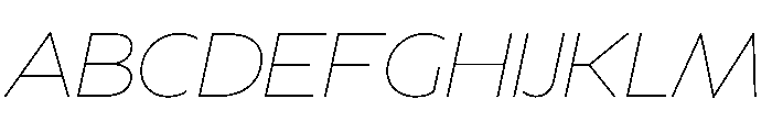 BSSynthetik ThinItalic Instance Font UPPERCASE