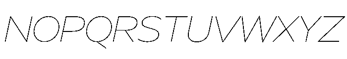 BSSynthetik ThinItalic Instance Font UPPERCASE