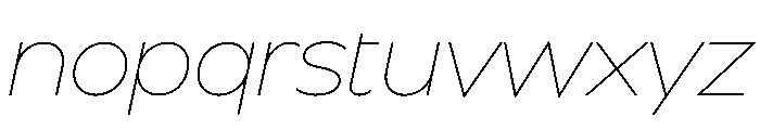 BSSynthetik ThinItalic Instance Font LOWERCASE