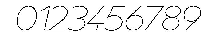 BSSynthetik ThinItalic Font OTHER CHARS