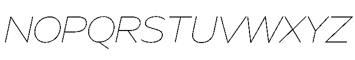 BSSynthetik ThinItalic Font UPPERCASE