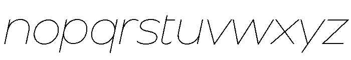 BSSynthetik ThinItalic Font LOWERCASE