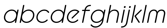 BC Alphapipe Light Italic Font LOWERCASE