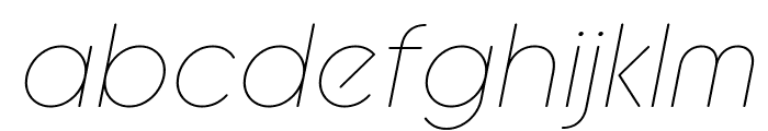 BC Alphapipe Thin Italic Font LOWERCASE