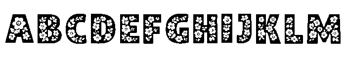 BTzretrofloral Font UPPERCASE