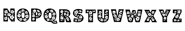 BTzretrofloral Font UPPERCASE