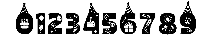 Btzbirthday Font OTHER CHARS