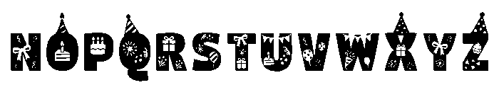 Btzbirthday Font LOWERCASE