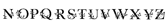 Btzfloralbutterfly Font LOWERCASE