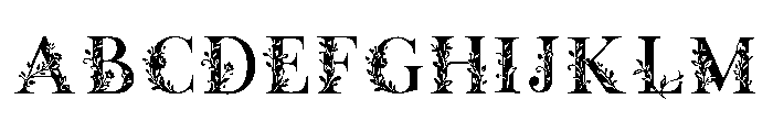 Btzfloralswirls Font UPPERCASE