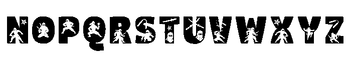 Btzninjawarriors Font UPPERCASE