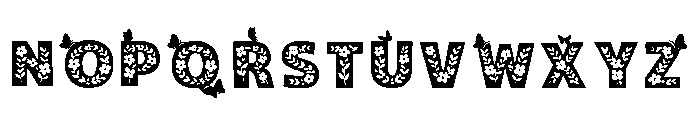 Btzretrofloralbutter Font LOWERCASE