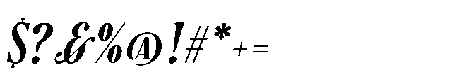 BT Absinotte Bold Italic Font OTHER CHARS