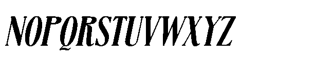 BT Absinotte Bold Italic Font UPPERCASE