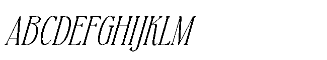 BT Absinotte Extra Light Italic Font UPPERCASE