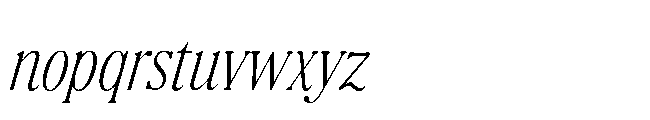 BT Absinotte Extra Light Italic Font LOWERCASE