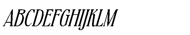 BT Absinotte Italic Font UPPERCASE