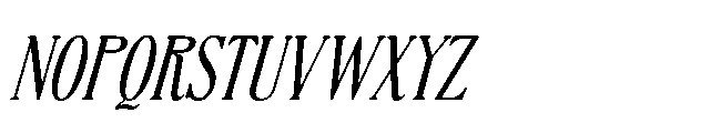 BT Absinotte Italic Font UPPERCASE