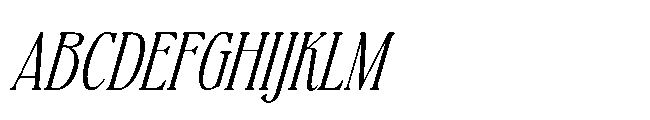 BT Absinotte Light Italic Font UPPERCASE