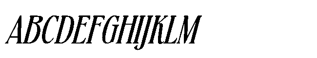 BT Absinotte Medium Italic Font UPPERCASE