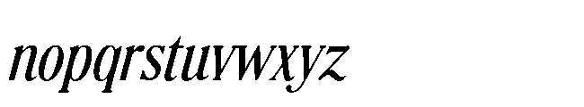 BT Absinotte Medium Italic Font LOWERCASE