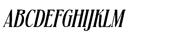 BT Absinotte Semi Bold Italic Font UPPERCASE