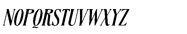 BT Absinotte Semi Bold Italic Font UPPERCASE