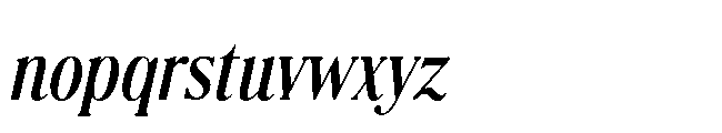 BT Absinotte Semi Bold Italic Font LOWERCASE