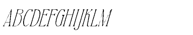 BT Absinotte Thin Italic Font UPPERCASE