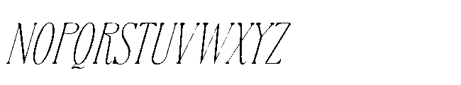 BT Absinotte Thin Italic Font UPPERCASE