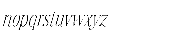 BT Absinotte Thin Italic Font LOWERCASE