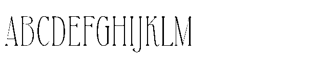 BT Absinotte Thin Font UPPERCASE