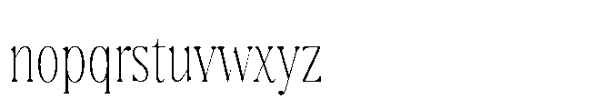 BT Absinotte Thin Font LOWERCASE