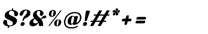 BT Amibus Extra Bold Italic Font OTHER CHARS