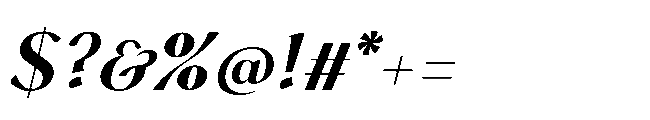 BT Annam Neue Black Italic Font OTHER CHARS