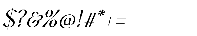 BT Annam Neue Italic Font OTHER CHARS
