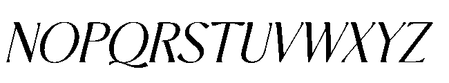 BT Annam Neue Italic Font UPPERCASE