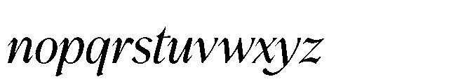 BT Annam Neue Italic Font LOWERCASE