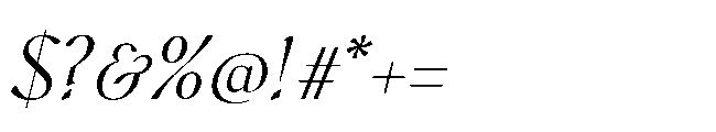 BT Annam Neue Light Italic Font OTHER CHARS