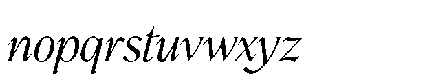 BT Annam Neue Light Italic Font LOWERCASE