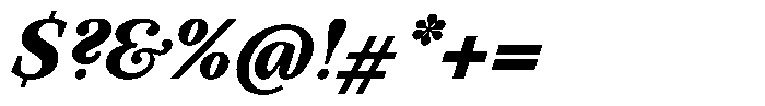 BT Circuit Black Italic 17 Font OTHER CHARS