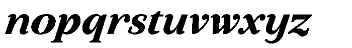 BT Circuit Black Italic 17 Font LOWERCASE
