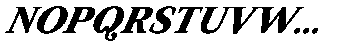 BT Circuit Black Italic 24 Font UPPERCASE