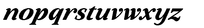 BT Circuit Black Italic 24 Font LOWERCASE