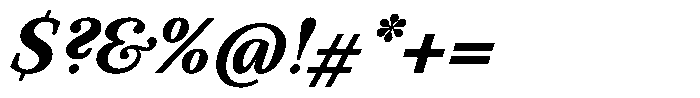 BT Circuit Bold Italic 17 Font OTHER CHARS