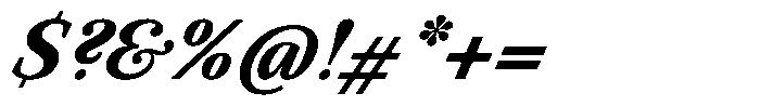 BT Circuit Bold Italic 24 Font OTHER CHARS