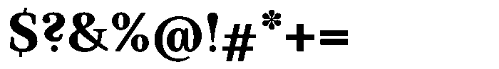 BT Circuit Bold Font OTHER CHARS