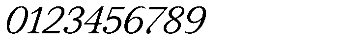 BT Circuit Light Italic 17 Font OTHER CHARS