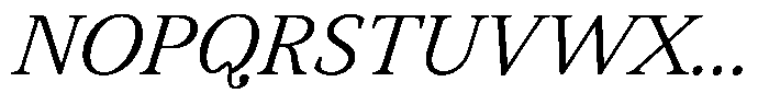 BT Circuit Light Italic 17 Font UPPERCASE