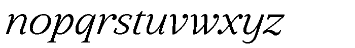 BT Circuit Light Italic 17 Font LOWERCASE